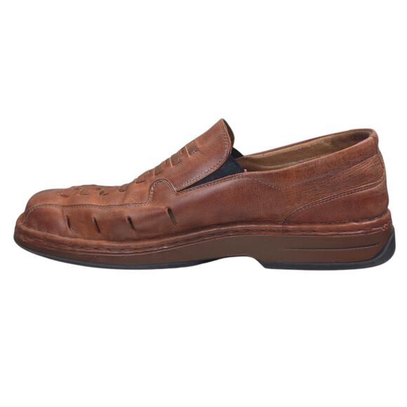 JOSEF SEIBEL Mens Fisherman Loafer Size 10US 43 EU Brown‎ Leather Slip On Shoes - Picture 5 of 14